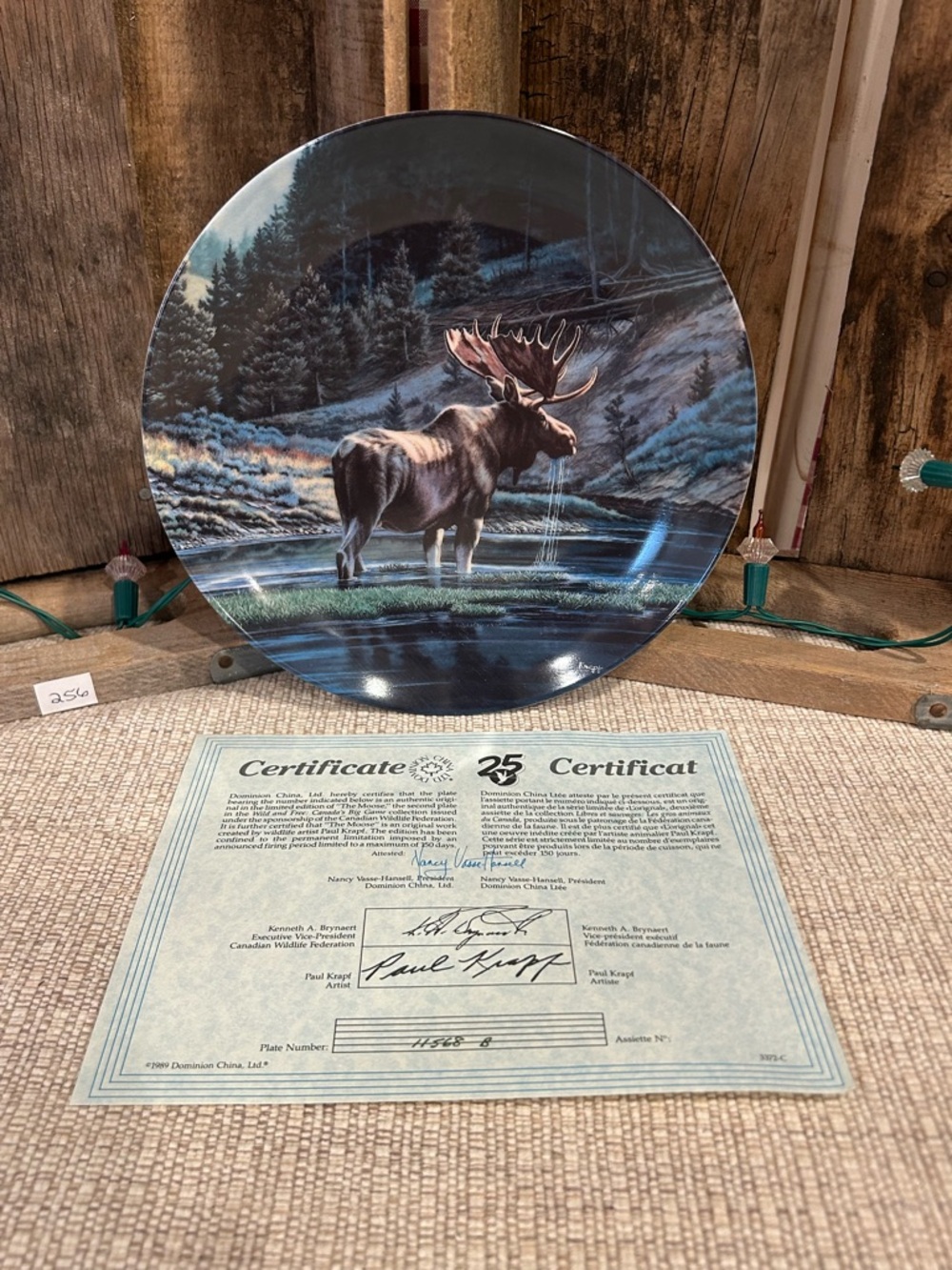 Vintage 1989 "The Moose" Wild and Free Canada's Big Game Collector's Plate 8.6"
